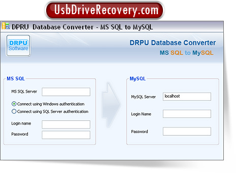 MSSQL to MySQL Database Conversion Tool Screenshot