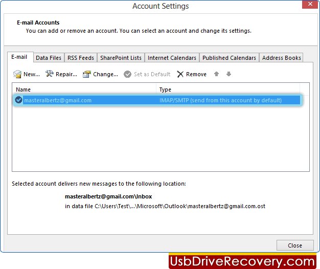 Software de recuperação de senha do Outlook