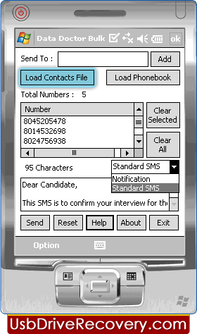 Bulk SMS Software für Pocket PC