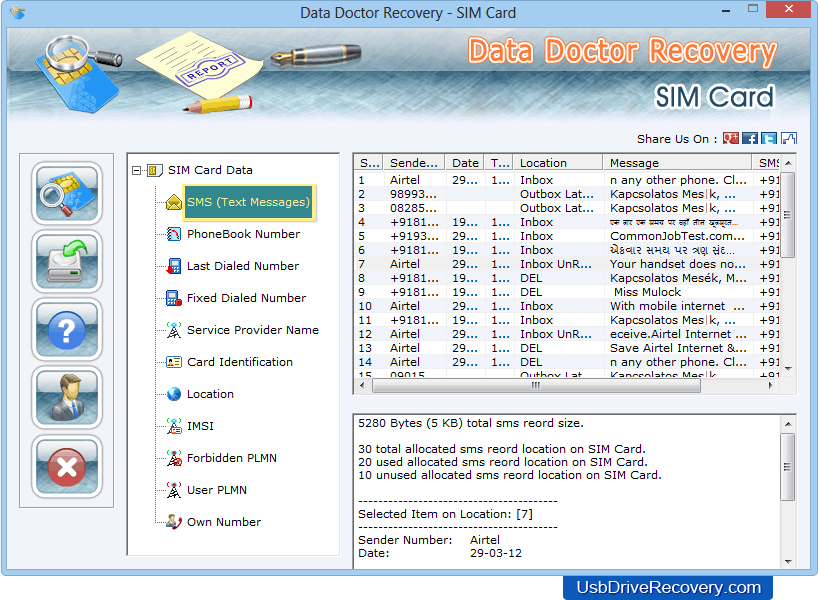 Software de recuperación de datos de la tarjeta sim