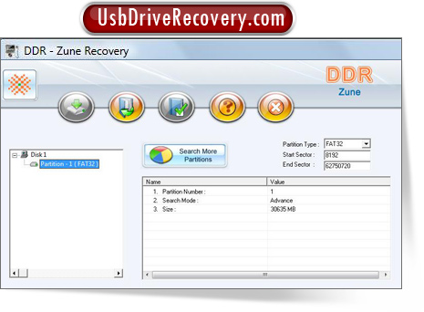 Zune Music Recovery Software Screenshot