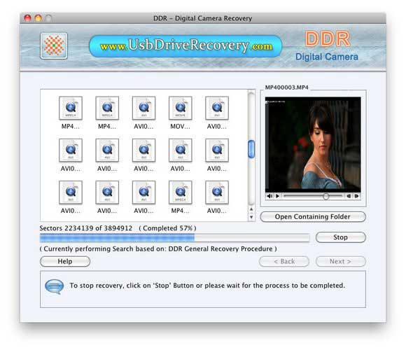 Screenshot of Data Recover Mac