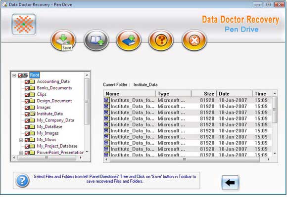 Pen Drive Data SalvageTool screen shot
