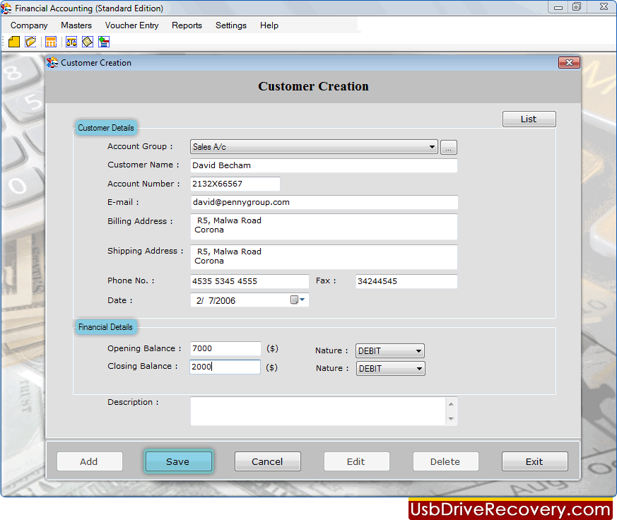 Logiciel de comptabilité - édition standard