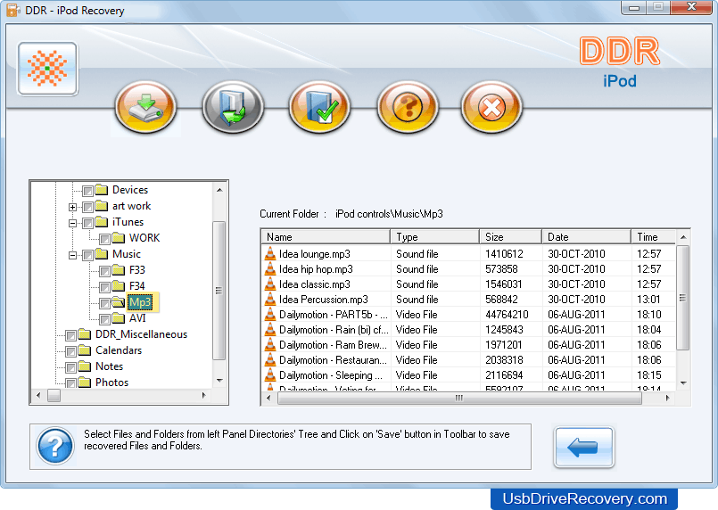 Software de recuperación de datos del iPod