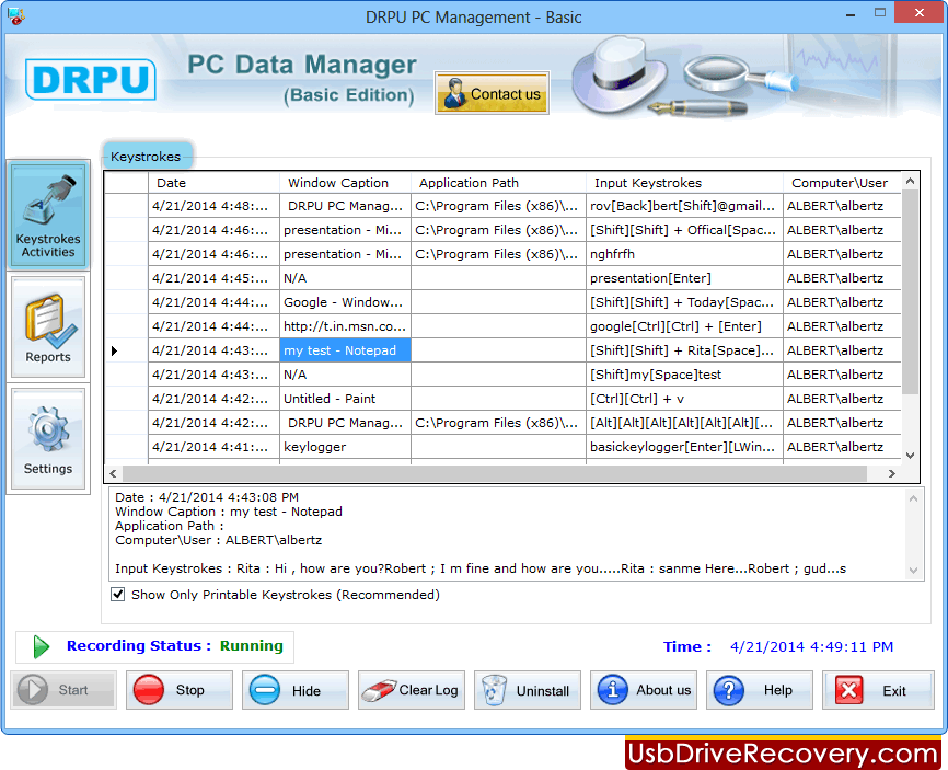 Logiciel Keylogger