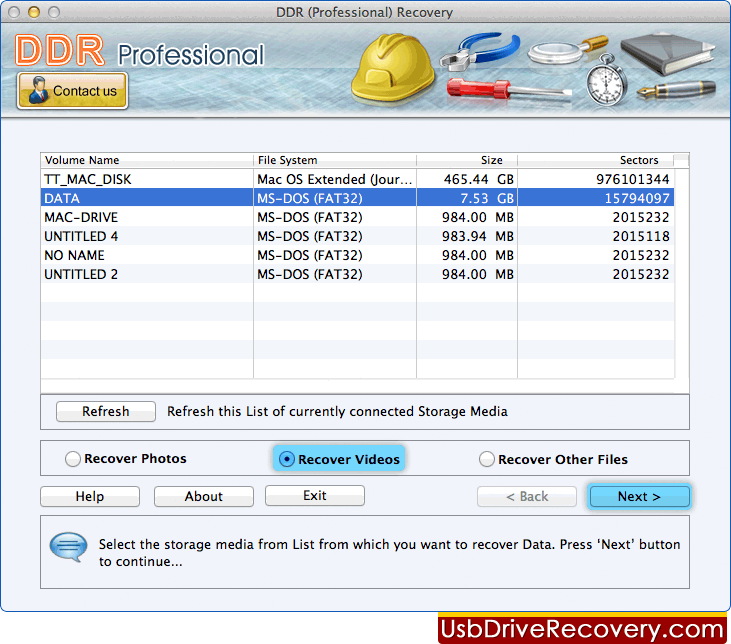 Mac DDR Recovery Software - Professional
