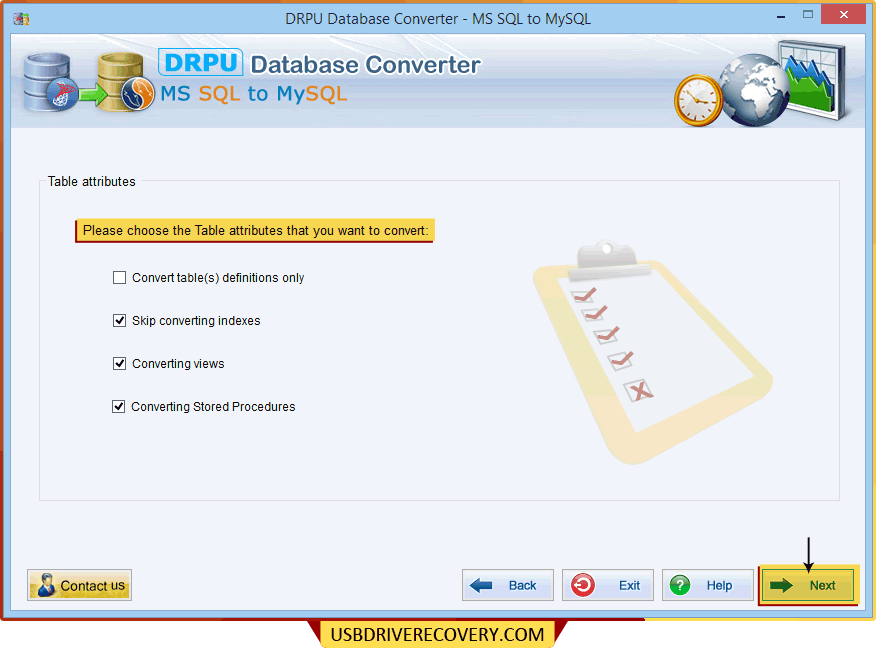 MSSQL para conversão de banco de dados MySQL