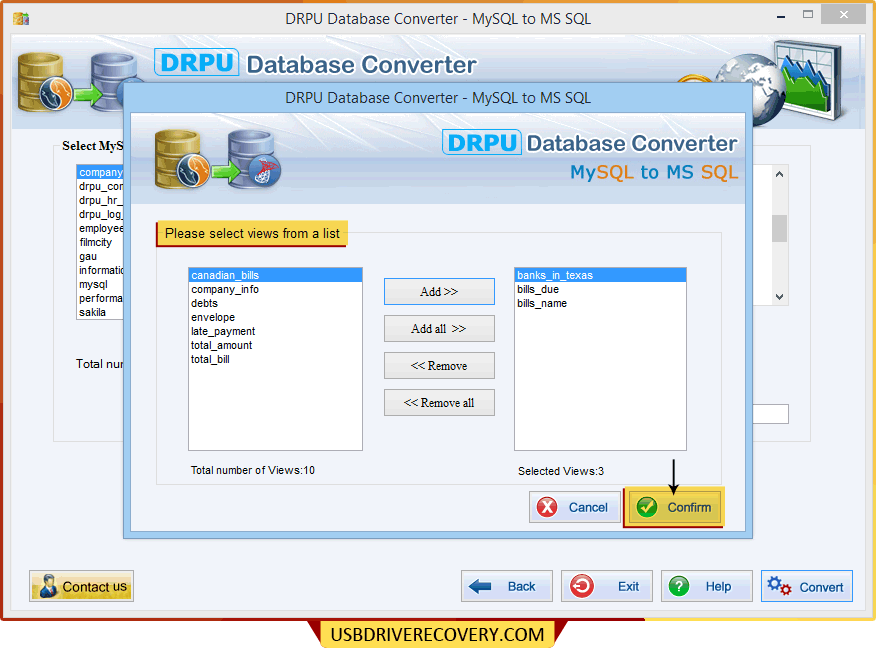 MySQL a la herramienta de conversión de bases de datos MSSQL