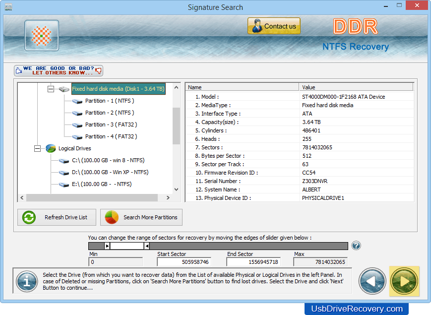 Software de recuperação de dados NTFS