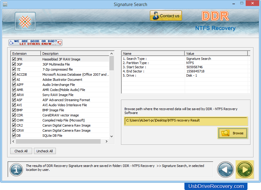 Software de recuperación de datos NTFS