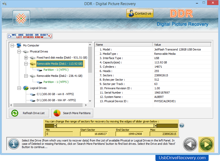 Software de recuperação de imagens digitais