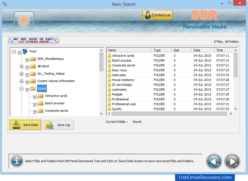 Software de recuperación de datos de los medios